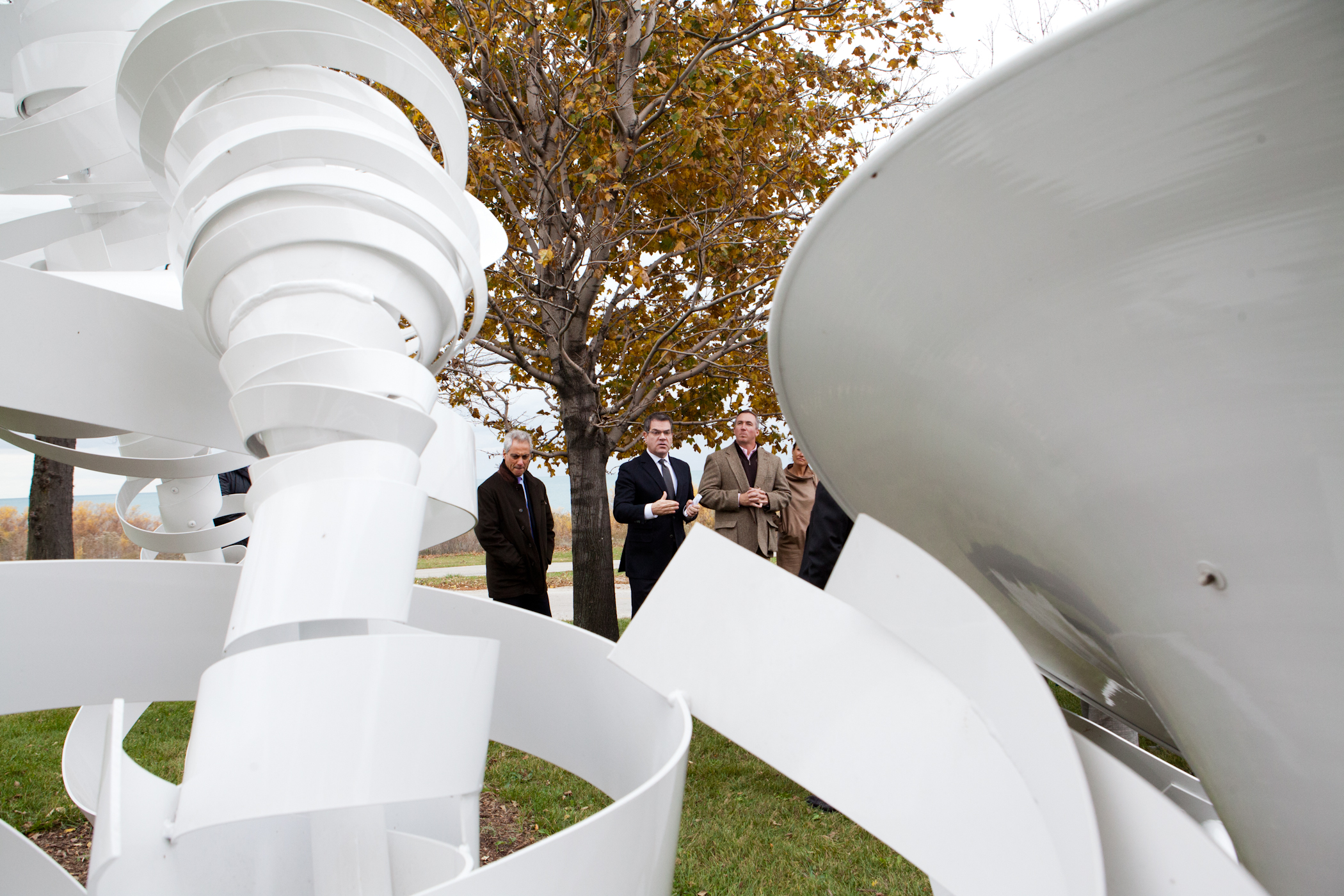 Mayor Emanuel Joins Members of Arts Community on Tour Of Newly Installed Public Art Along Lakefront